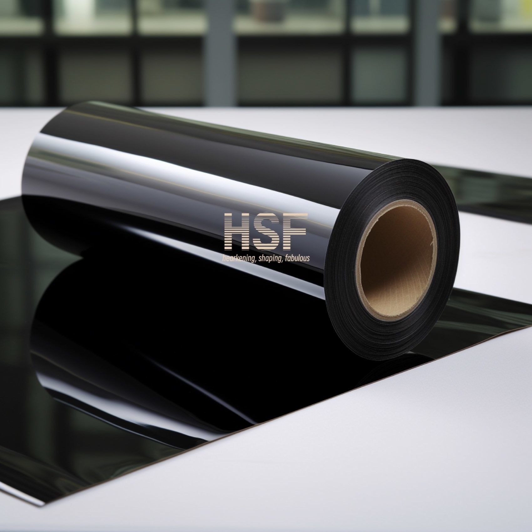 36 Micron Opaque Black Non Silicone Coated Release Black Polyester Film