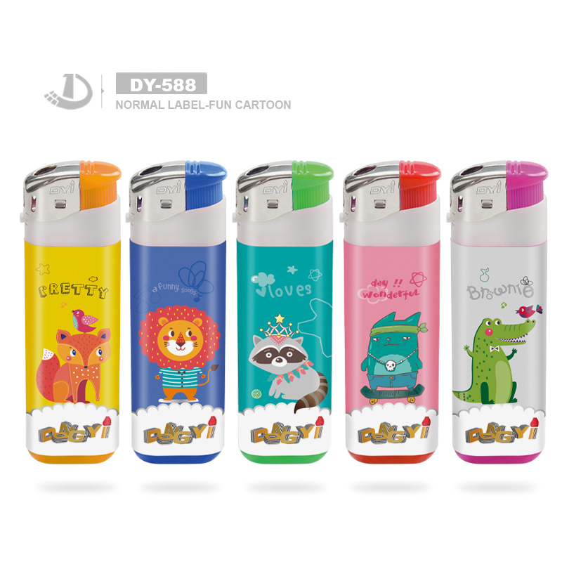Standard Hot Sale Factory Wholesale Flint Wheel Lighter Transparent Color Cigarette Lighter