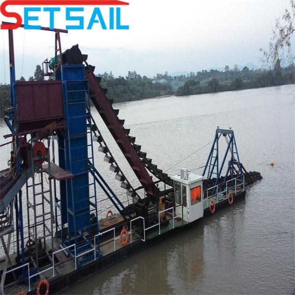 CTN Slot Type Electric Power Chain Bucket Gold Diamond Dredger with Vibration