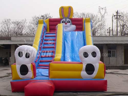 Waterproof Rabbit Inflatable Slide For Toddlers Customized Size Acceptable