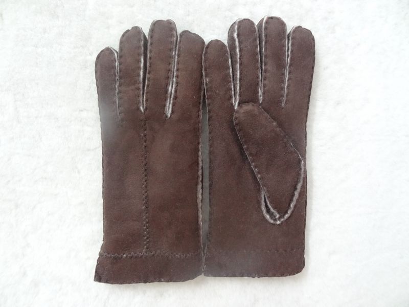 Lady fashion lamb fur double face leather winter gloves