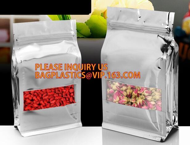 Biodegradable Foil Square Bottom Gusseted Bag, Flat Bottom Gusset Coffee Bag with Degassing Valve,gusset packaging bag f