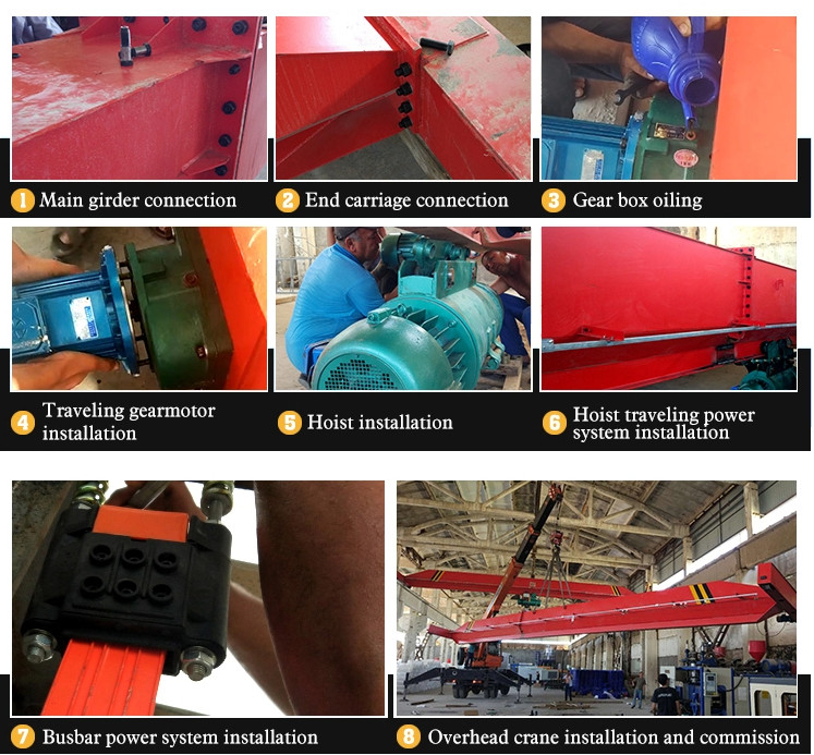 25 Ton Electric Single Beam Crane With European Electric Hoist