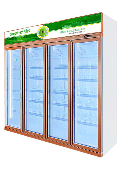 Commercial Beverage Refrigerator Glass Door Display Fridge For Bar , Drink Merchandiser Fridge