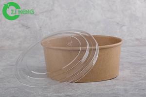  Microwave Safe Disposable Paper Bowls With Lids 1000ml Eco Friendly EU Approval Manufactures
