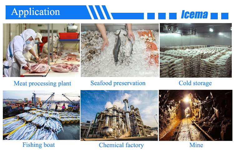 10 Tons Seawater Flake Ice Machine Commercial 32kw 380V
