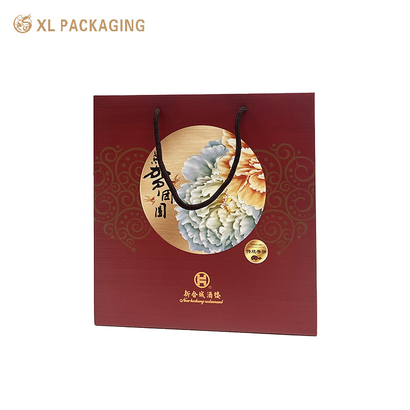 Eco Friendly Color Single Bottle Cardboard High Grade Packing Custom Logo Recycled Gift Wine Carrier Tote Bag