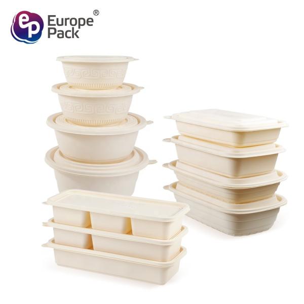 Wholesale Takeaway Bio Degradable Cornstarch takeout round square Packaging Food