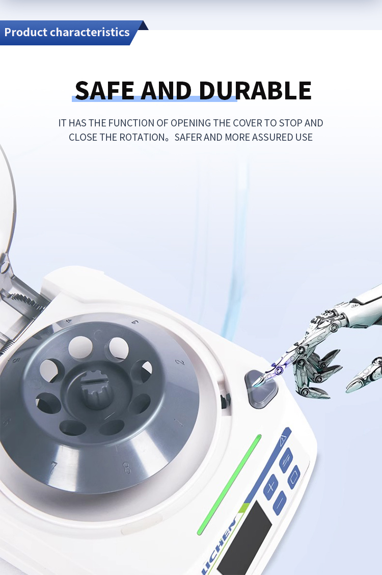 High Speed Mini Centrifuge with Adaptive Rotor 8*2ml / 1.5ml / 0.5ml / 0.2ml Capacity