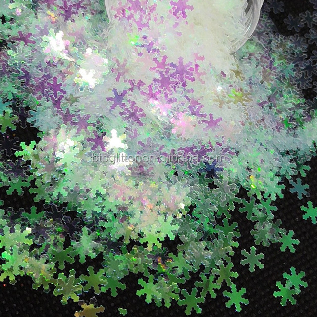 3mm Resin Star Glass Bottle Pendant for Winter Holidays Glitter Christmas Snow Shape Polyester Nail Art Gifts Boxes Bulk