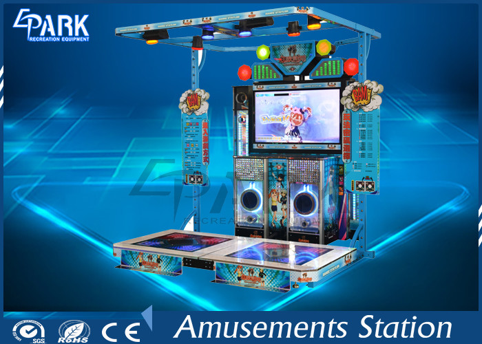 Fashion Design Arcade Dance Machine Stereo System Supported Later Upgrade