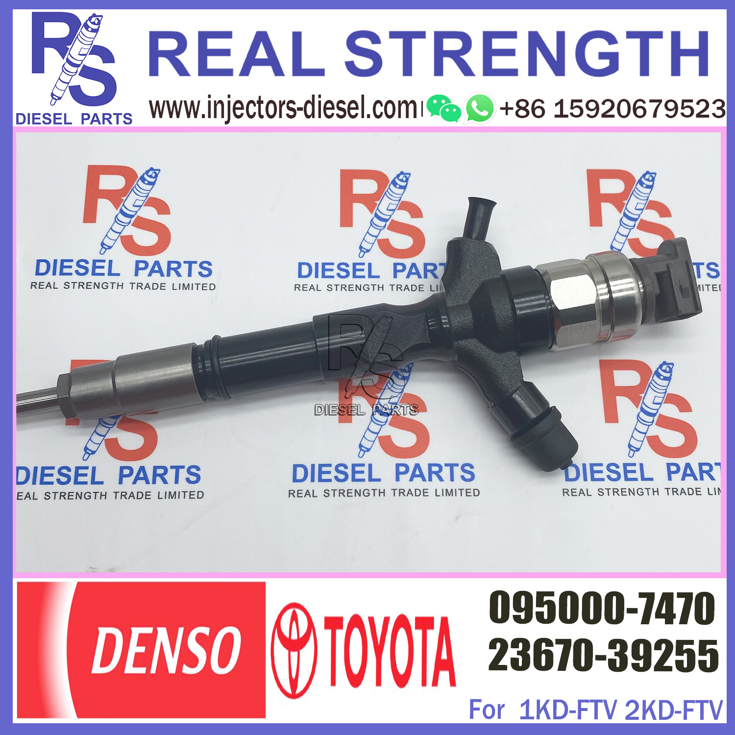 Den-so Fuel Injectors 095000-7470 23670-39255 Common Rail Fuel Injector 095000-7470 23670-39255 For Toyo-ta
