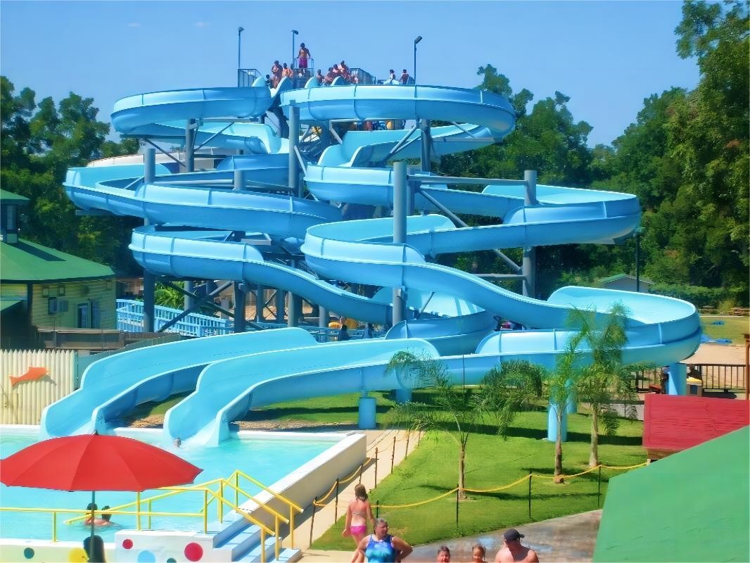 Outdoor Water Amusement Park Playground Swimming Pool Equipment Spiral Slide Set