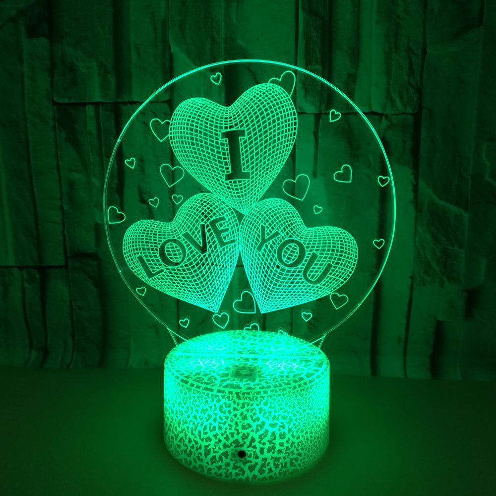 Valentine's Day gift I LOVE YOU Colorful 3D night Lights Acrylic Visual LED Gradient table lamp