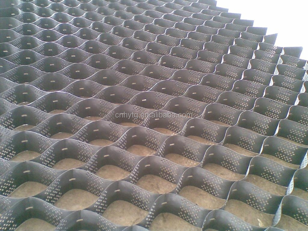 High Tensile Strength Perforated Geocell for Soil Stabilization in Road Construction