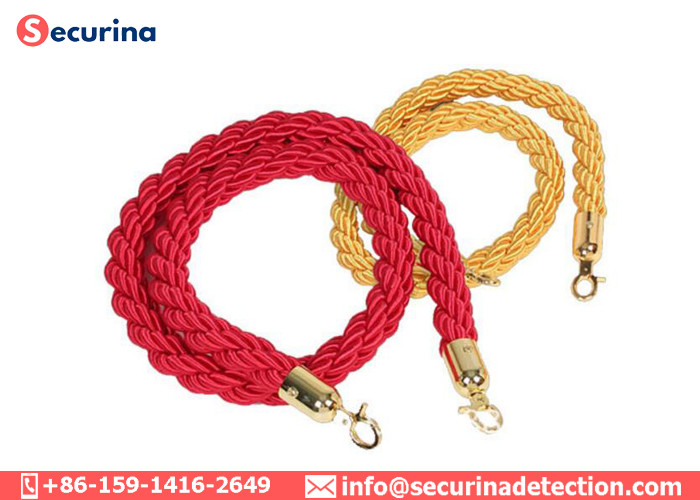 Portable Queue Rope Crowd Control Barrier Poles Stand Stainless Steel For Hotel / Bank