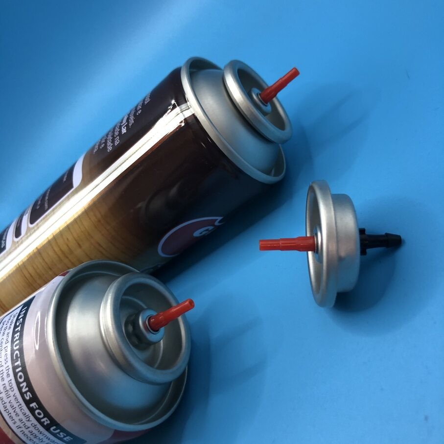 Metal And Plastic Butane Gas Lighter Valve with Application for Lighter Gas Refill