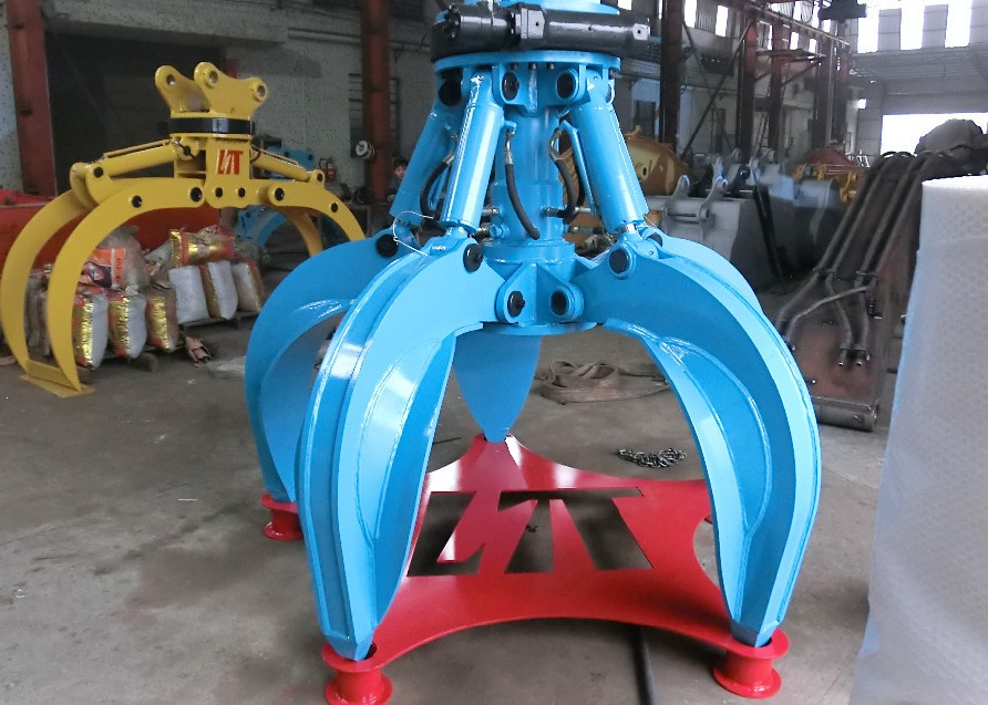 EC160 EC170 EC180 Hydraulic Orange Peel Grab For Waste Steel Transportation