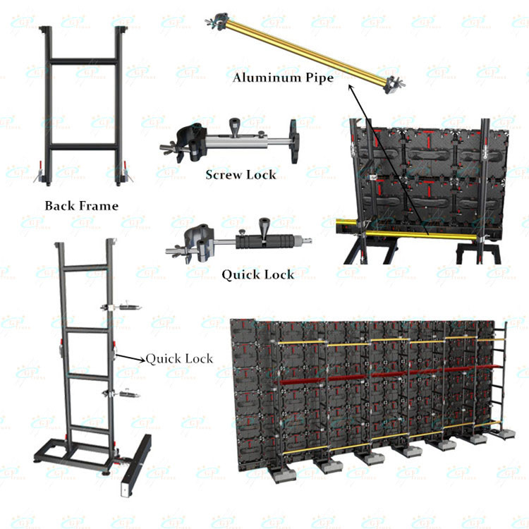 1M Length LED Screen Truss Indoor Advertising Display Flexible Rental Video Wall Support