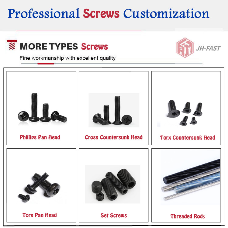M4 14mm Black Oxide Flat Countersunk Head Steel Metric Mini Torx Screws with Control