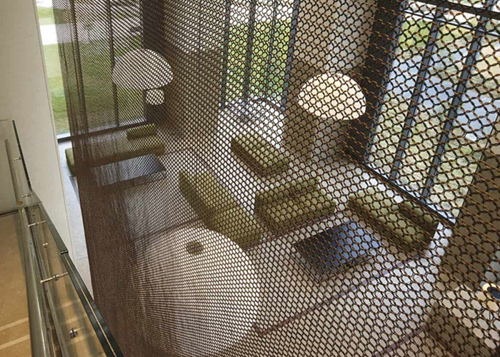 316 Stainless Steel Chainmail metal Ring Mesh For Space Partition