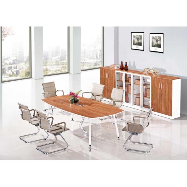 Quality Metal Leg Design Melamine Conference Table K/D Structure Good Appearance for sale
