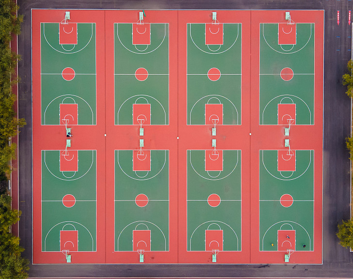 8mm Thickness Acrylic Tennis Court Flooring Material Abrasion Resistance