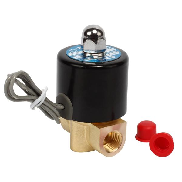 Electric solenoid valve made of plastic and brass material normally closed for