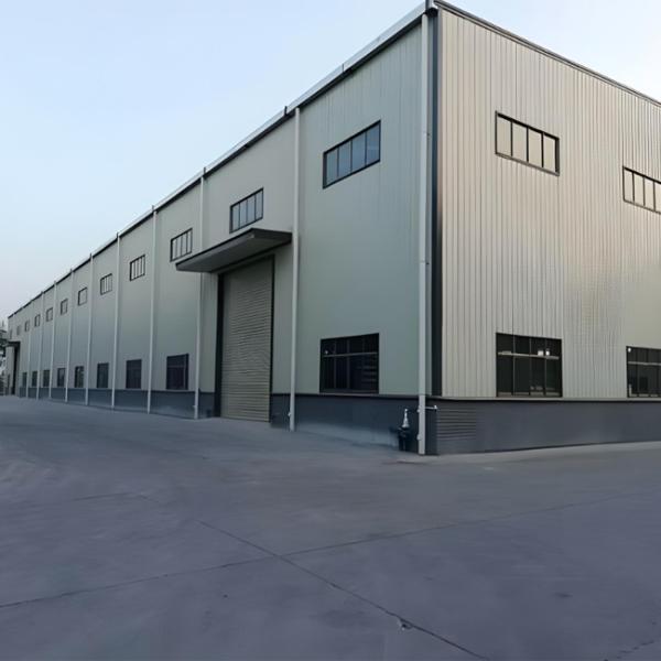 Industrial Steel Structure Warehouse Construction , Prefab Metal Warehouse