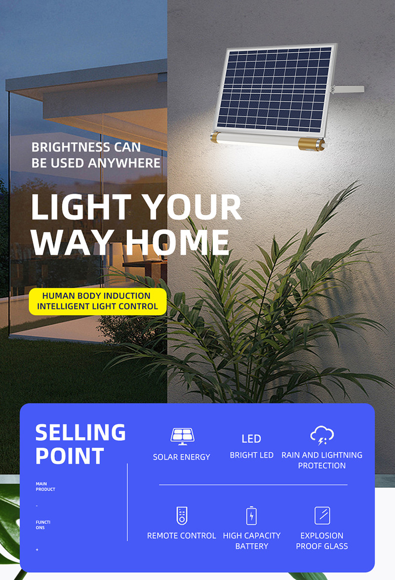 T12 Solar Powered Fluorescent Lights Lamp 100w 350x235mm 6V 8W 32650 3.2V 6000mA