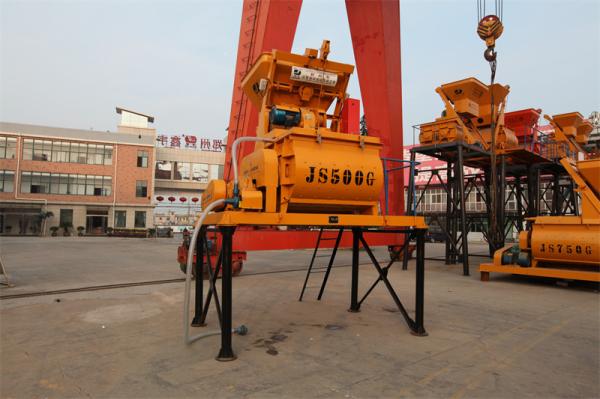 Twin Shaft JS1000 1m3 Volume Cement Mixer Machine Electric Self Loading Concrete
