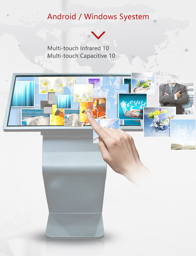 15.6" interactive windows touch table 15.6inch g+g capacitive touch screen public display