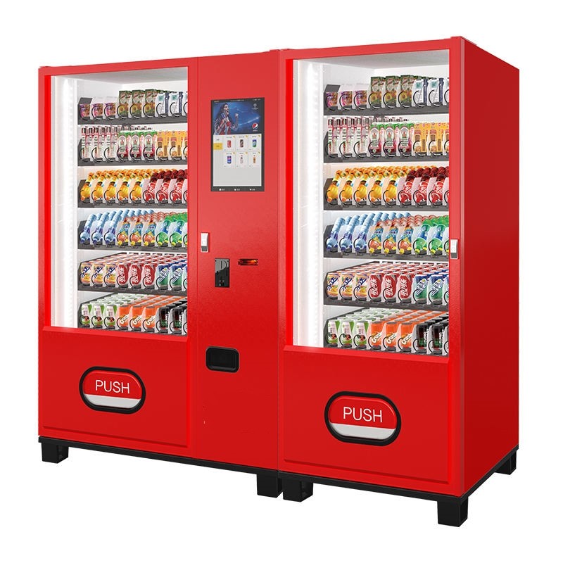 Customized 19 Inch Touch Screen Food and Drink Vending Machines