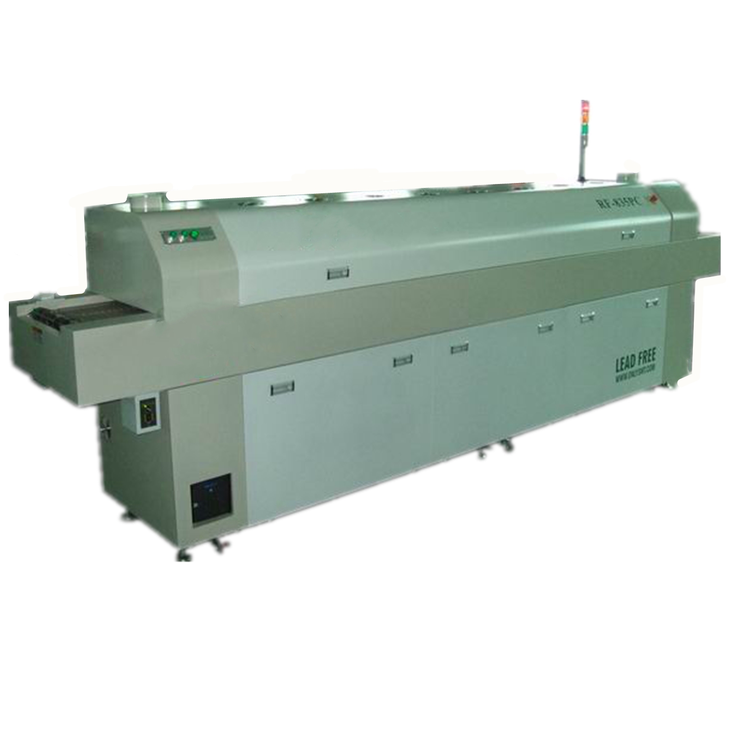 Chain Rail Type Reflow Soldering Machine , 8 Zone PC Control SMD Reflow Oven
