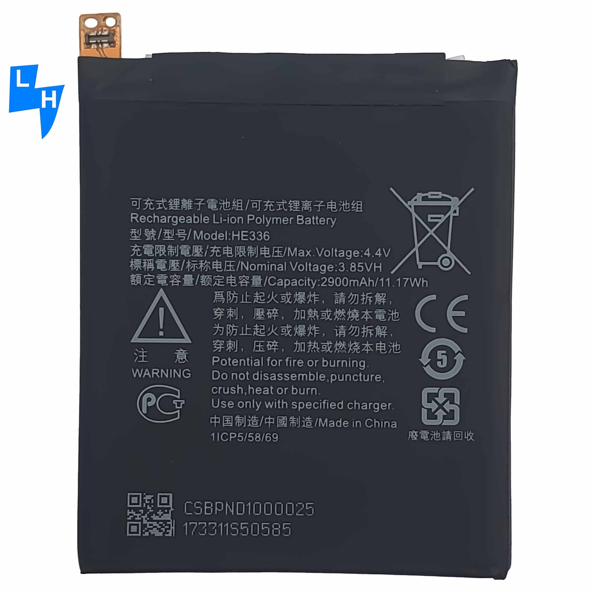 TA-1063 Nokia3.1 Mobile Phone Rechargeable Battery with HE336 Lithium Ion Battery