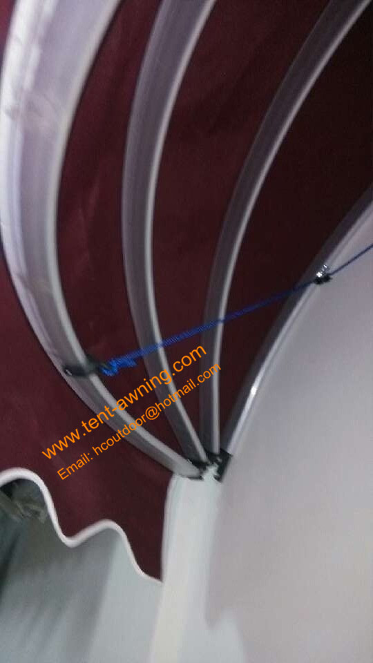 Ourtdoor Aluminum Manual Retractable Decorative Dome Window Awning