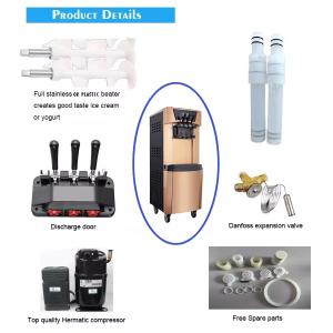 220V Soft Serve Ice Cream Machine for Food Trucks Electric Power Source and Low