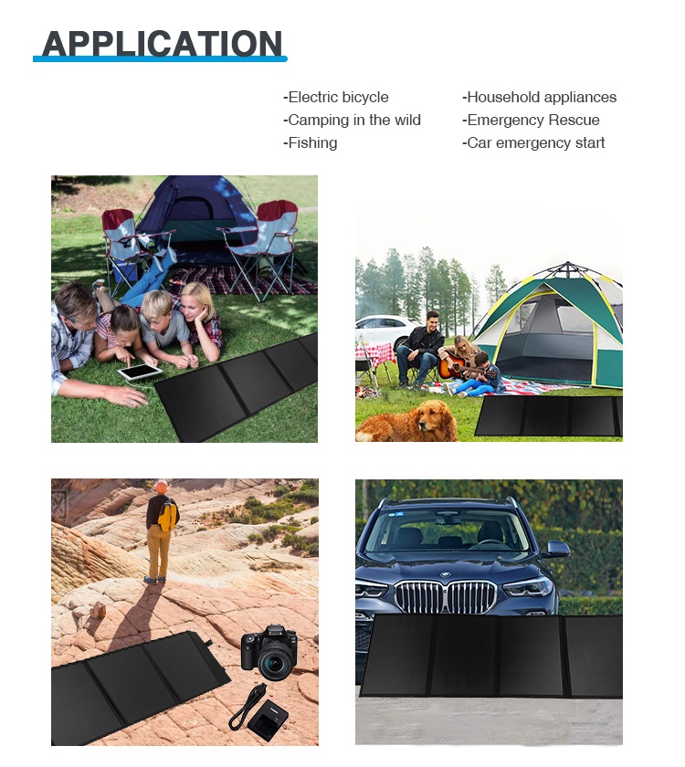 100w 120w 200w 300w Folding Solar Panel Kit Outdoor Carry For IPad Cell Phones