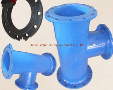 DN1000x800x1000mm Ductile Iron Pipe Fitting All flanged tee
