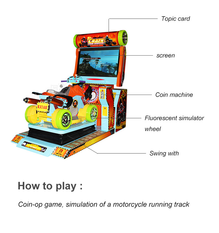 Commercial Four Wheels Arcade Racing Simulator High Speed Indoor For Kids