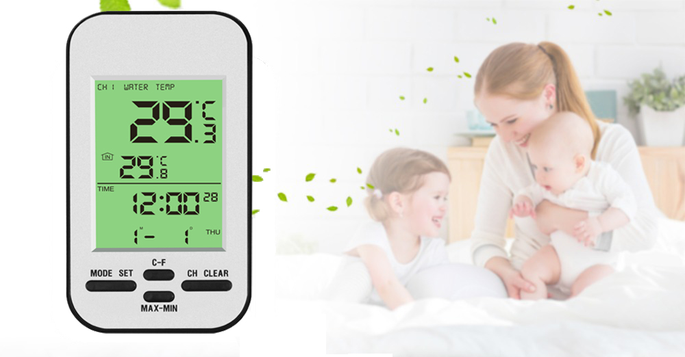 Waterproof Solar Floating Pool Thermometer With -40 To 60°C Outdoor Temperature Range