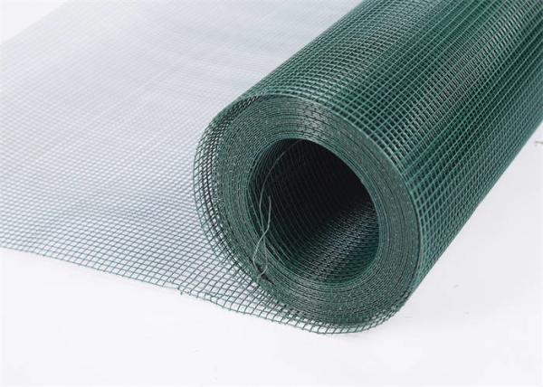 Playground Green PVC Coated Steel Wire Mesh Rolls , Stainless Steel Welded Wire