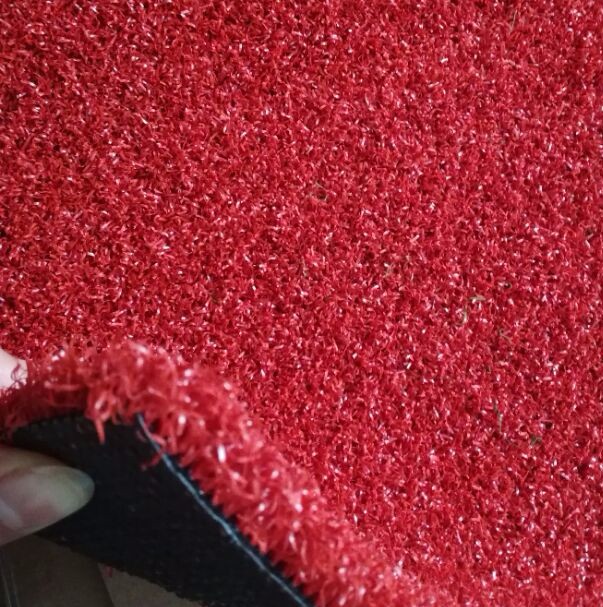 Eco Friendly Red Coloured Artificial Grass Playground Children Playing