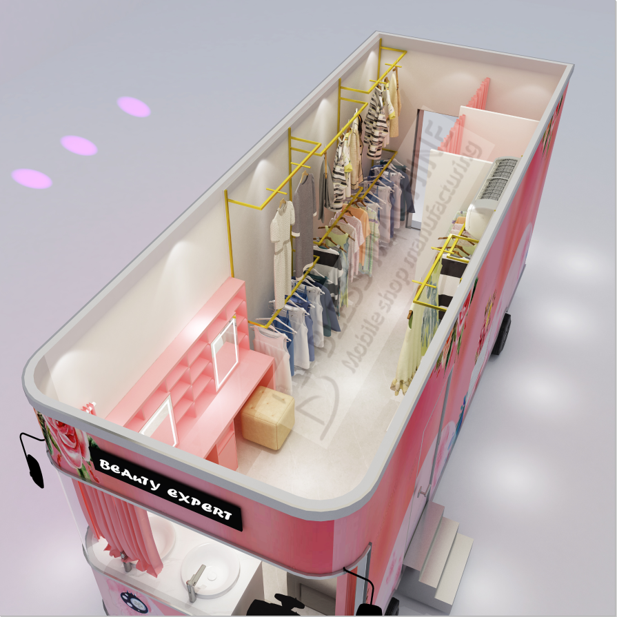 Outlet Electric Mobile T-show Clothing Shoes Bag Shawl Make Up Modelling Van Truck Trailer