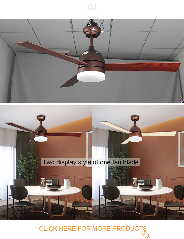 Non-Electric 360 Degree Wall Mini Ceiling Fan Remote Control Simple Design No Dimmer