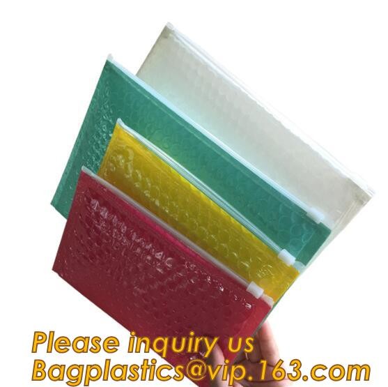 air mail metallic holographi rose gold bubble padded mailer / Zip lockkk bubble bag/ slider bubble bag,Holographic Factory