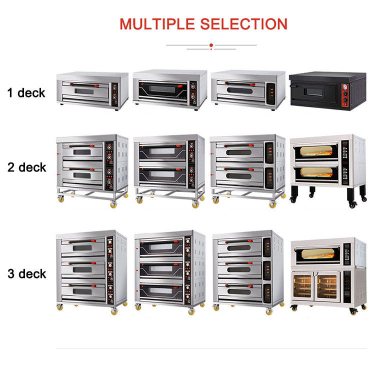 Manufacturer Commercial Electric Gas Deck Bread Baking Machine Bakery Oven Prices