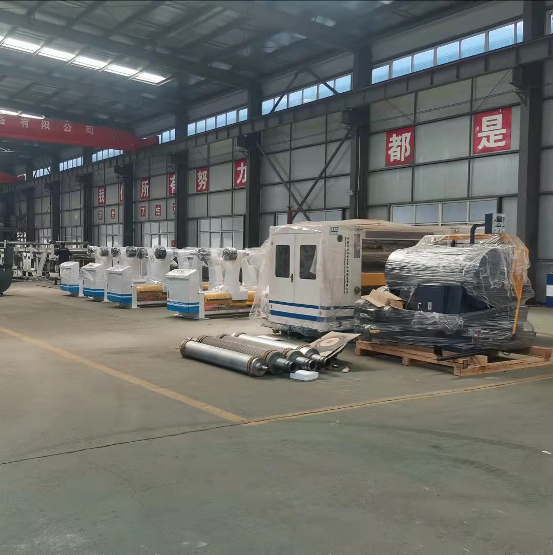 Two Layer Single Sided 220v Corrugated Paperboard Production Line