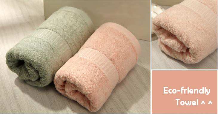 100% Square Bamboo Fiber Tower, Eco-friendly 34cm*34cm,Blue/ Green/Pink/ khaki