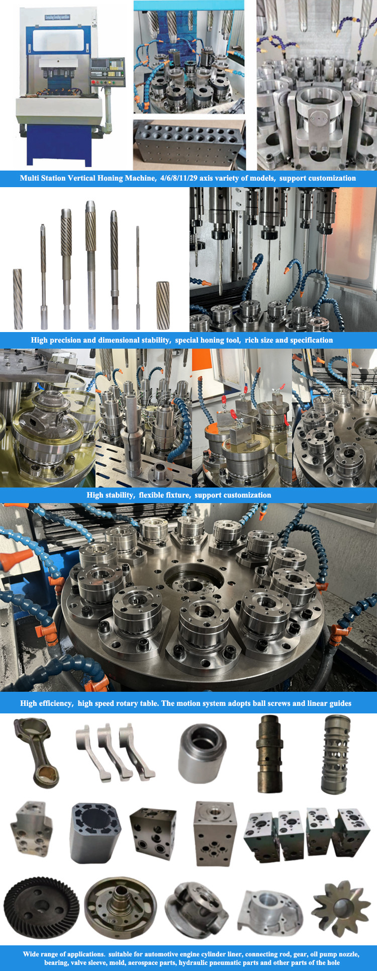 Heavy CNC Vertical Honing Machine HDHJ301112 Precision Machining Multiplex Sequential Honing Machine
